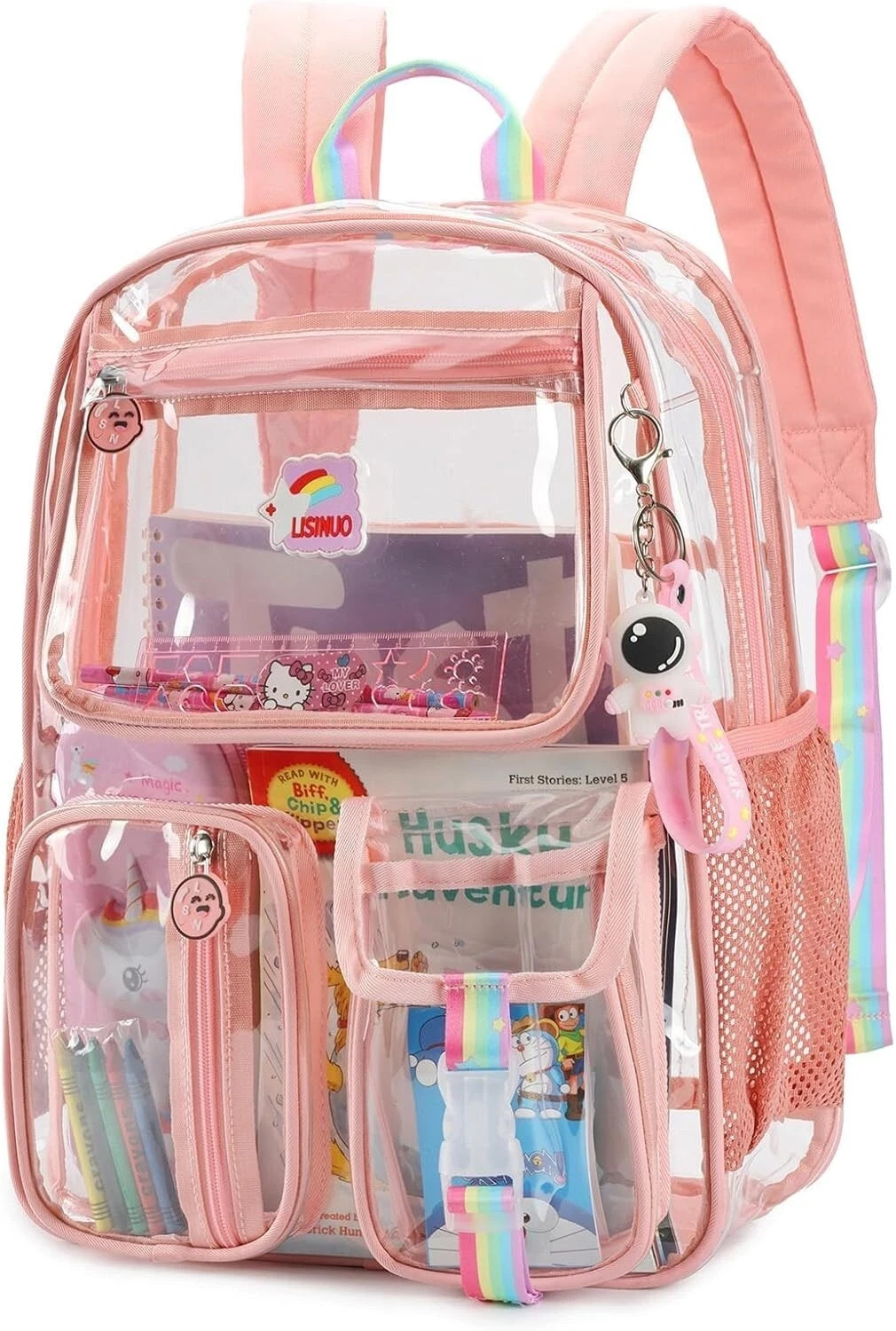 Clear Backpack Heavy Duty Transparent Backpacks Stadium Approved Women Men Kids
