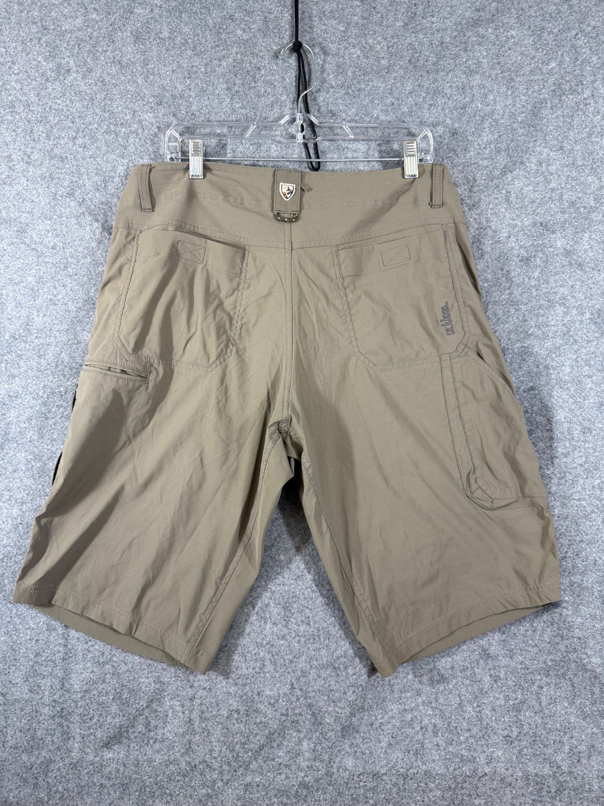 Kuhl Hiking Camping Shorts Mens 36 Khaki Beige Stretch Outdoor Utility Pockets