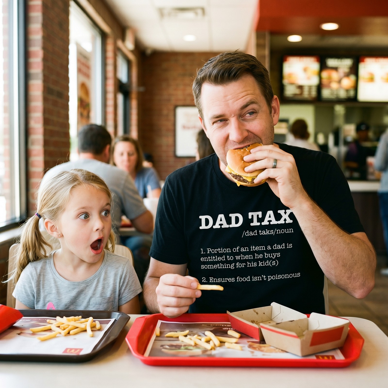 Mens Funny T Shirts Dad Tax Sarcastic Fathers Day Novelty Tee for Men