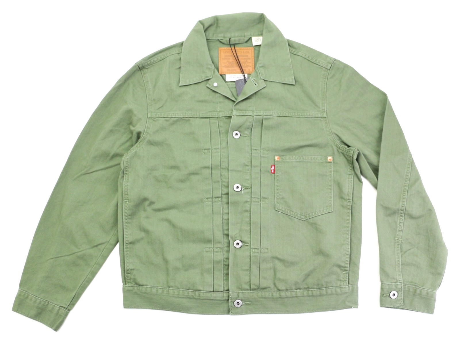 Levi’s Premium Type 1 Denim Trucker Jacket Men’s Sizes S-XXL Cotton Green