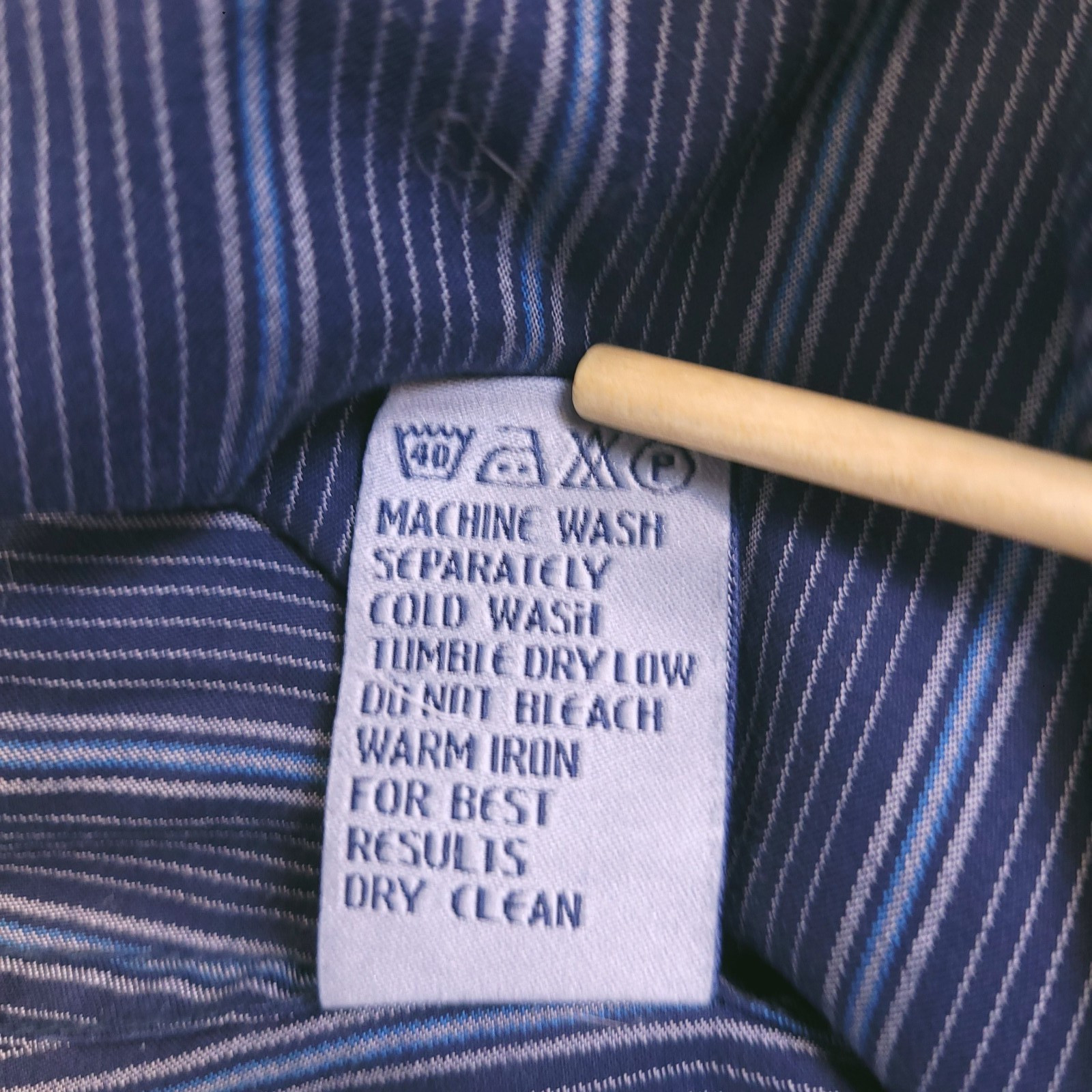 7D 7 Diamonds Mens Large Button Up Vertical Striped Flip Cuff Contrast Trim