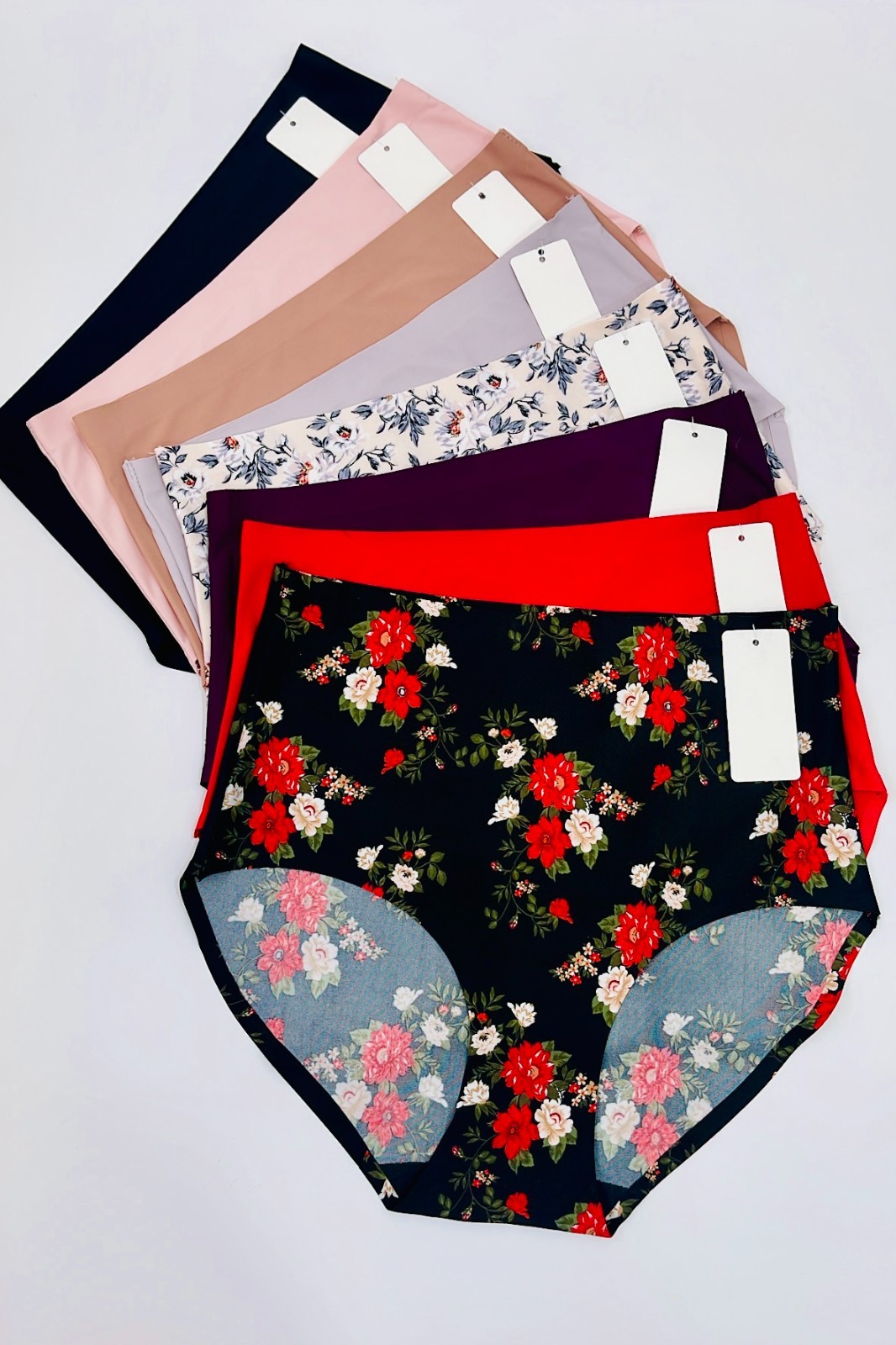 Lot 6 Laser Cut Seamless Panty Brief Full Cover No Show Smooth Silky Sz S M L XL