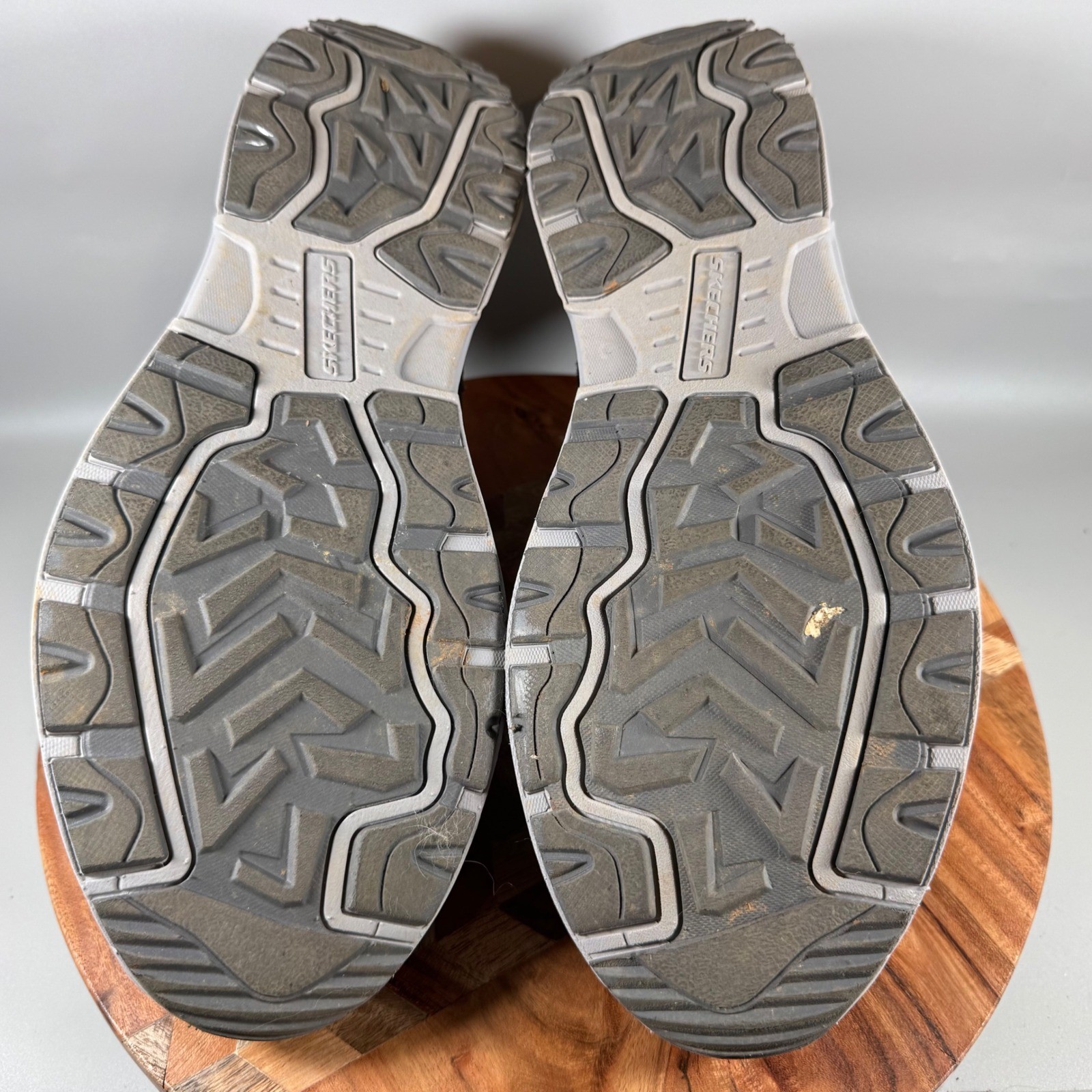 Skechers Slip-ins Relaxed Fit Mens 13 Charcoal Grey Orange Walking Shoes 237450