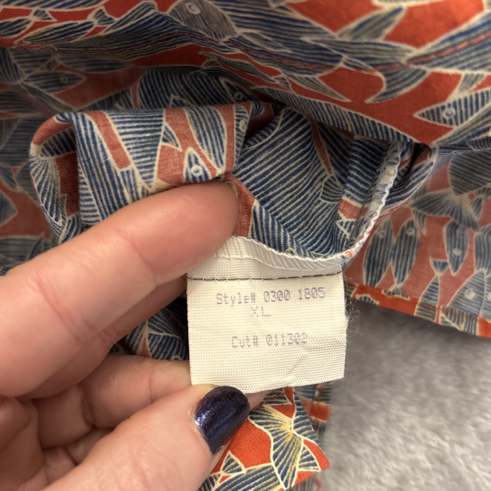 Tori Richard Honolulu Fish Hawaiian Shirt XL Resort Tropical Cotton SS Lightwt