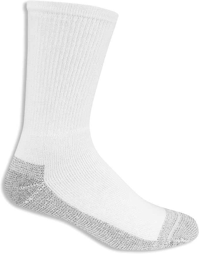 Fruit of The Loom WHITE WORK GEAR Heavy Duty Crew Socks 10 pair