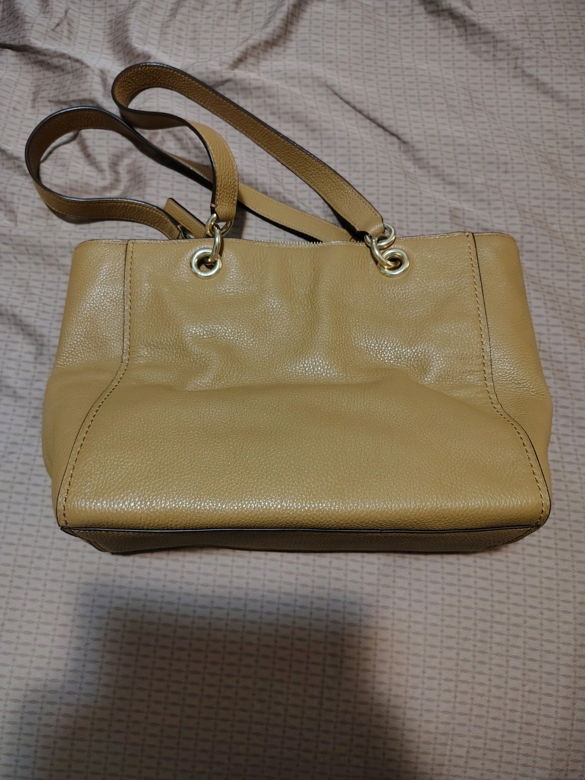 COACH BAG F76701 Jes Tote Saddle Brown Pebbled Leather Shoulder Bag Open Box