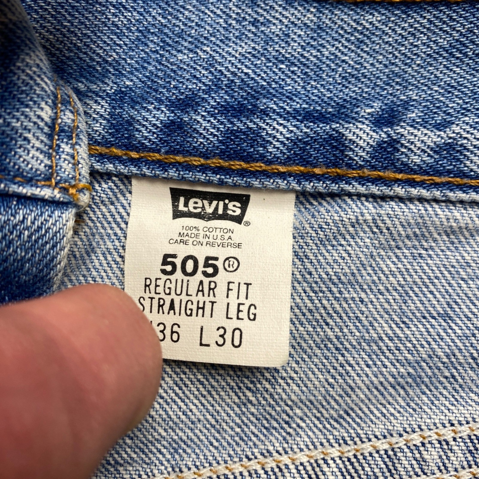 Levi’s 512 Jeans Mens 36×30 Blue Vintage Made USA 2000 Straight Leg Denim