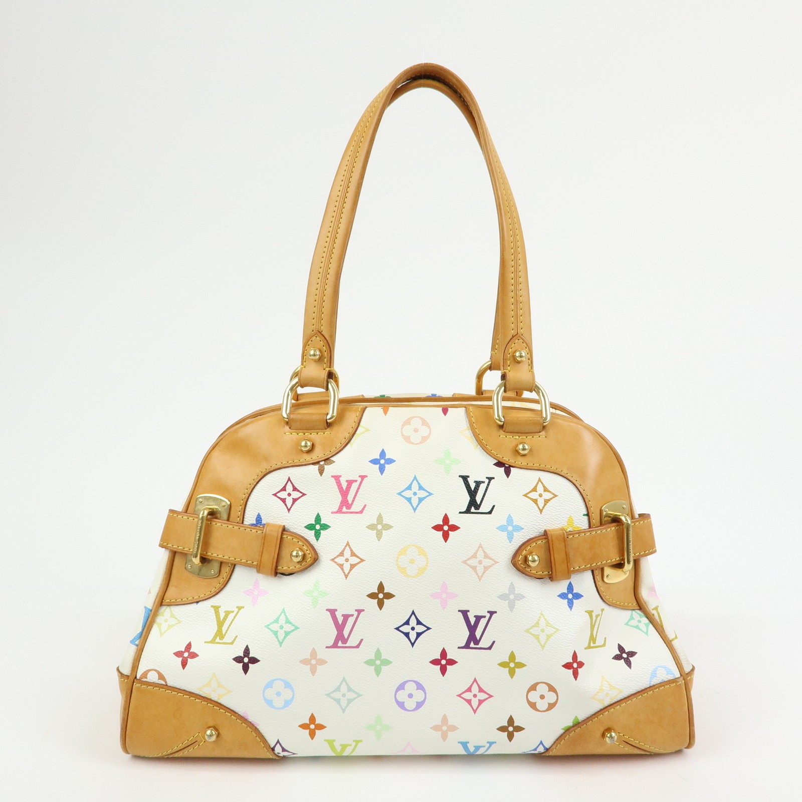 Louis Vuitton Monogram Multicolor Claudia Hand Bag Blanc M40193 Auth Used F/S