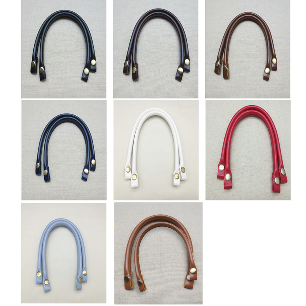 1pair Leather Bag Handles Replacement Shoulder Bag Handbag Tote Bag Strap Handle