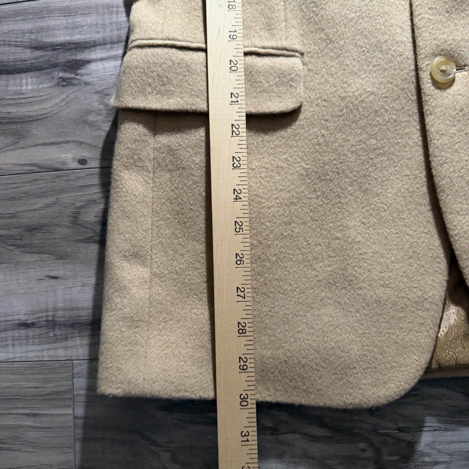 Ralph Lauren Loro Piana Italy Camel Hair Tweed Sport Coat / Blazer 38R Beige Tan