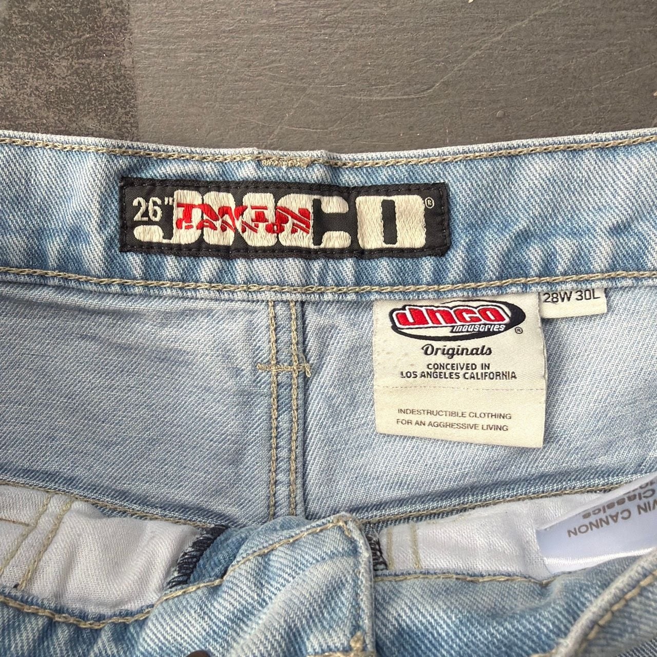 JNCO Twin Cannon Wide Leg Jeans 28×30