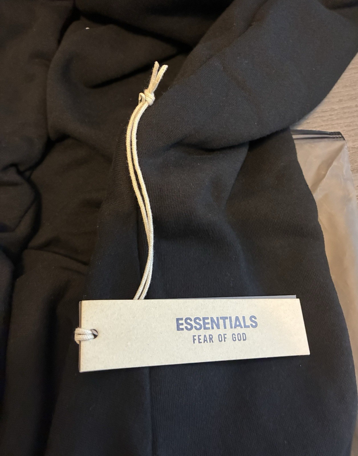 Fear of God Essentials Fleece Hoodie 2024 Black Authentic New Size SMALL