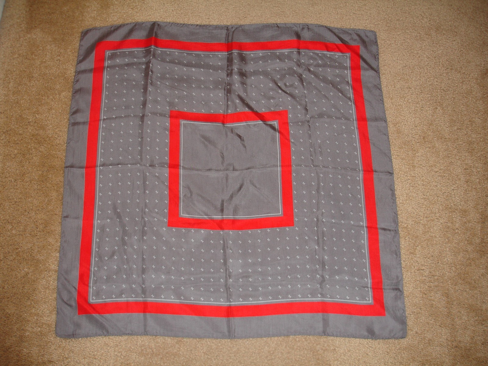 VINTAGE 80’S HILTON HOTELS LOGO SILK SCARF 26″X26″