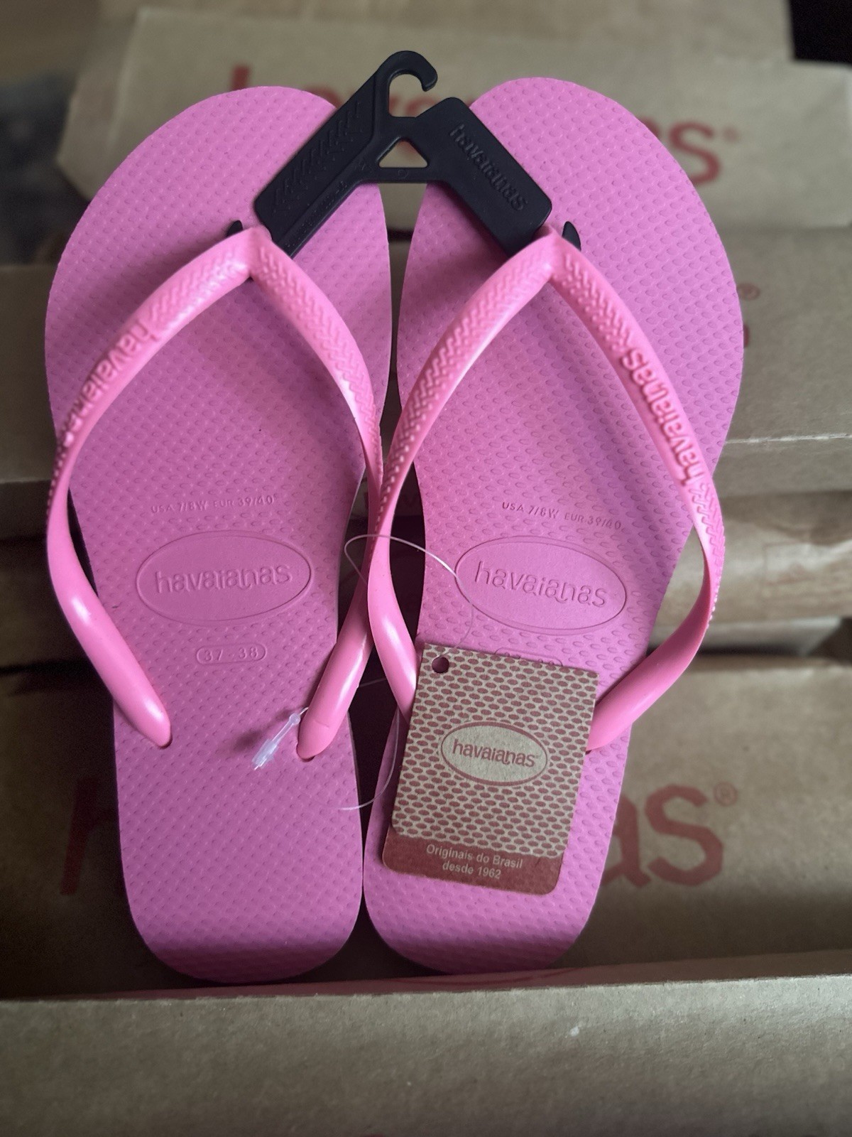 Havaianas Flip Flop Sandal Pink Size 7-8 US Beach, Pool, Summer