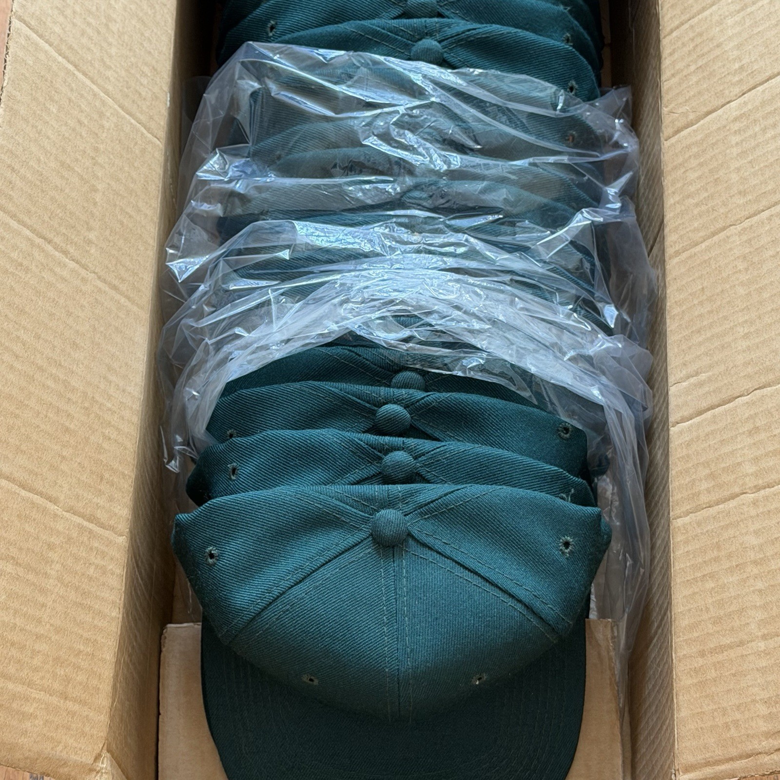 NWOT Vintage 80s 90s Solid Blank Dark Green Youngan Fitted Hat Wool Blend $25 ea