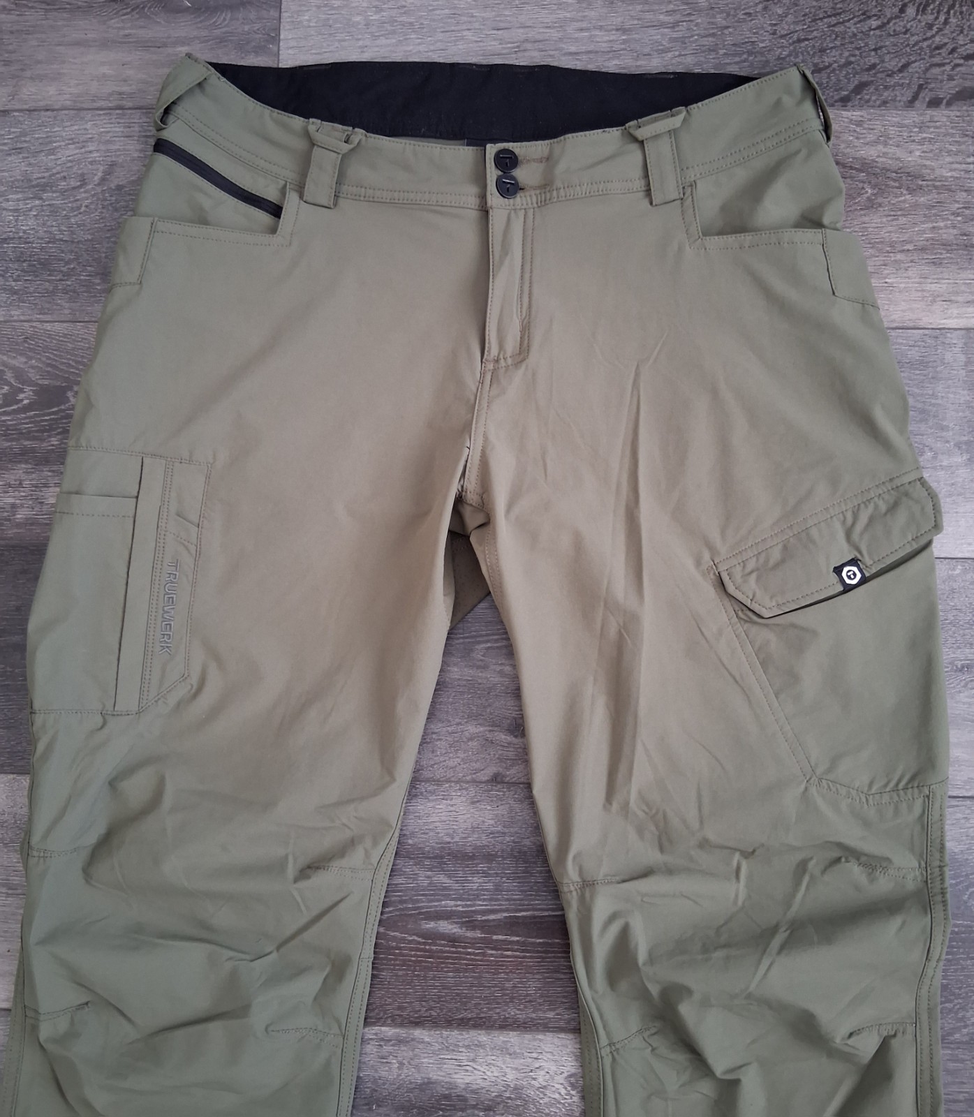 Truewerk T1 Werk Pants Durable Lightweight Cargo Olive Womans Size 16 (36×30)
