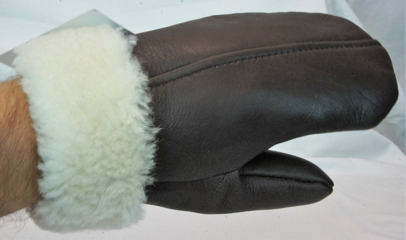 4 COLOR REAL GENUINE SHEEPSKIN SHEARLING LEATHER MITTENS UNISEX Fur Winter S-2XL