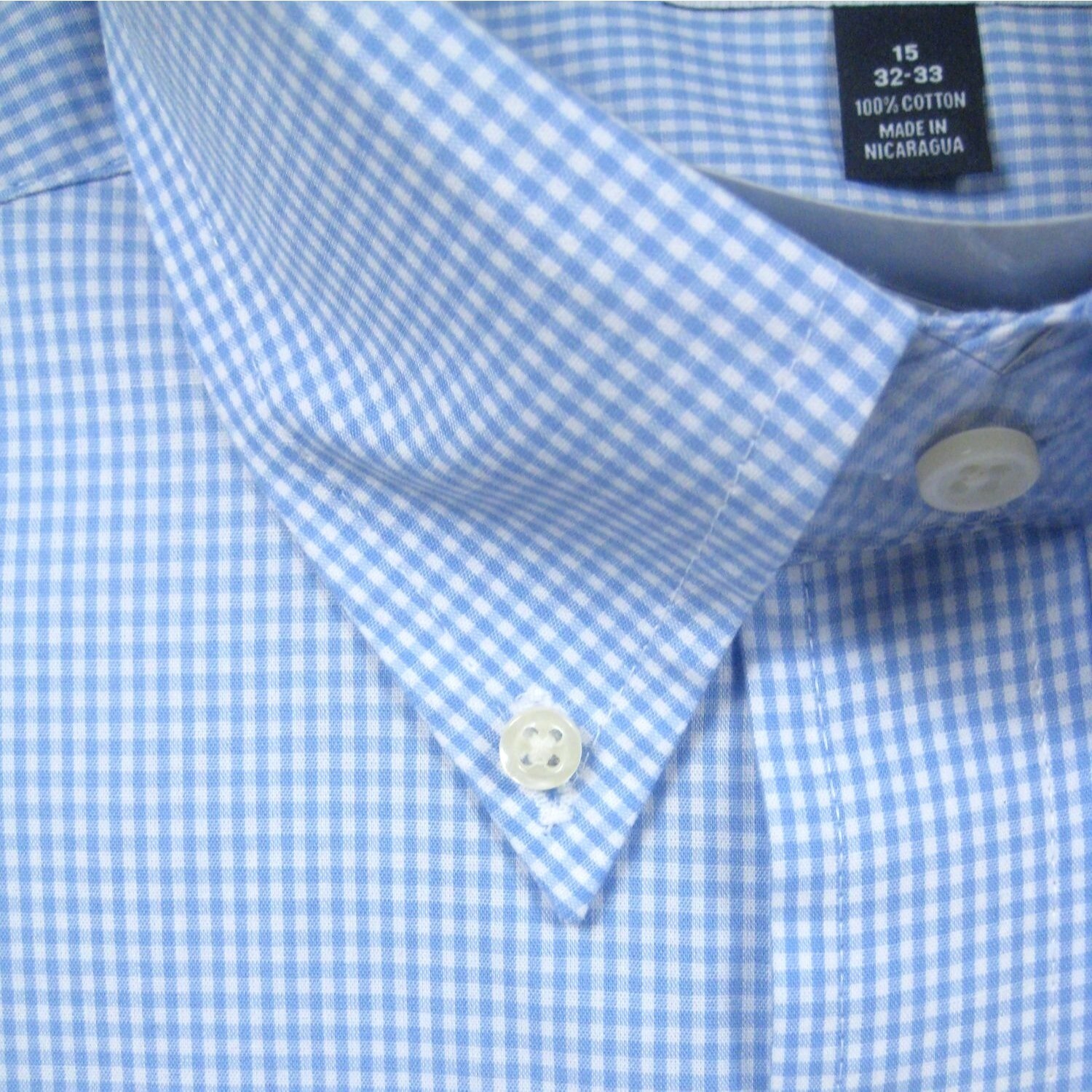 Club Room Mens Regular Fit Performance Stretch Dress 32 to 33 Shirt 15 Gingham