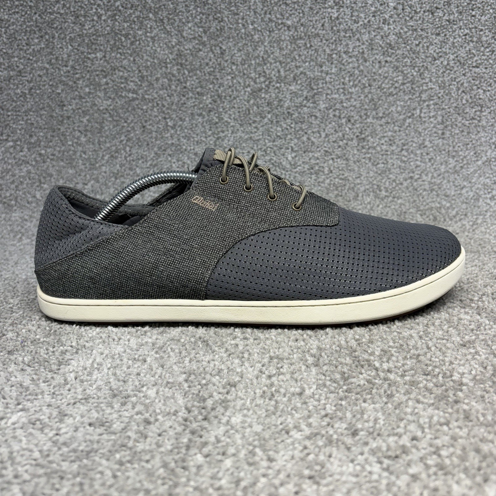 Olukai Nohea Moku Men’s Size 12 Grey White Casual Shoes Slip On Comfort Outdoors