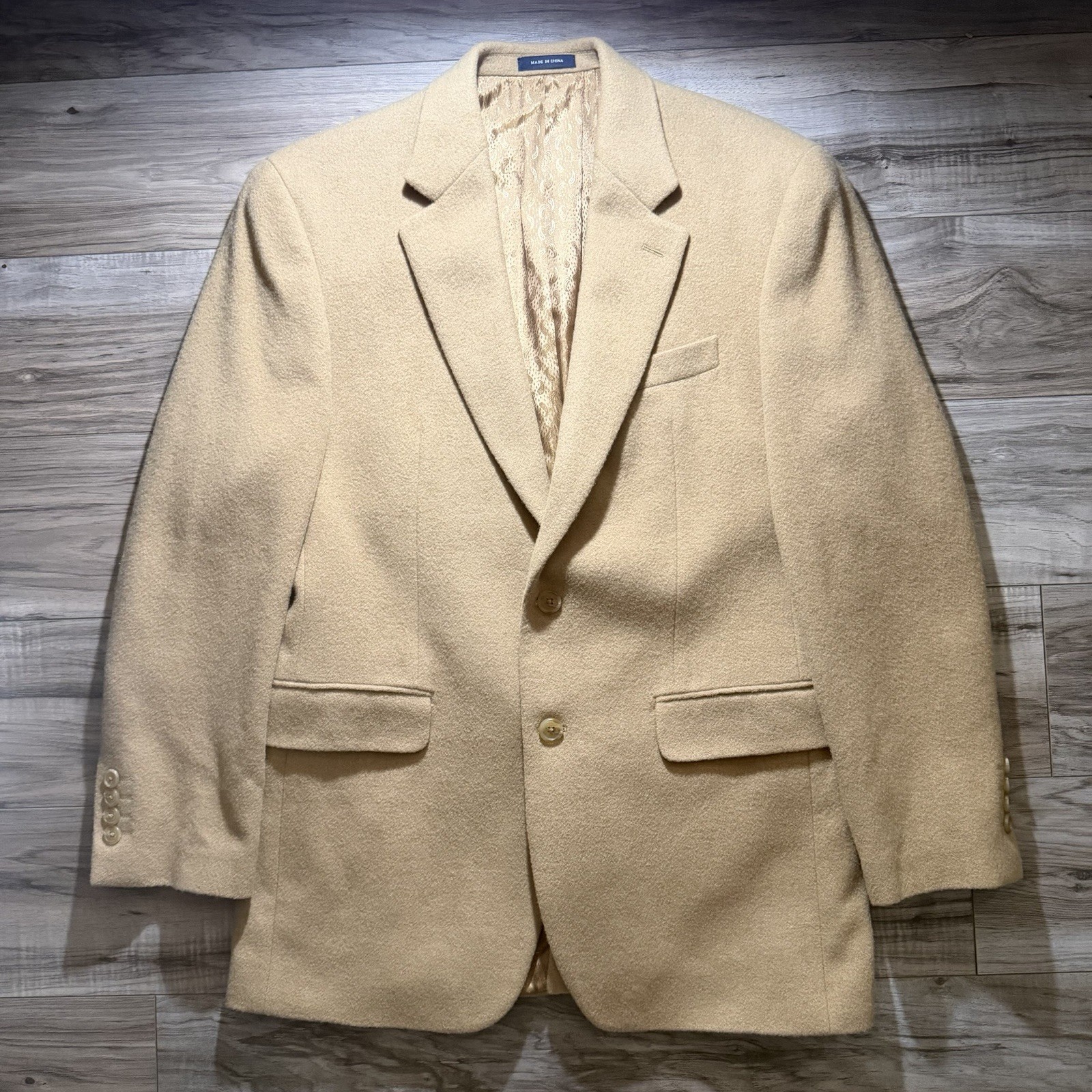 Ralph Lauren Loro Piana Italy Camel Hair Tweed Sport Coat / Blazer 38R Beige Tan