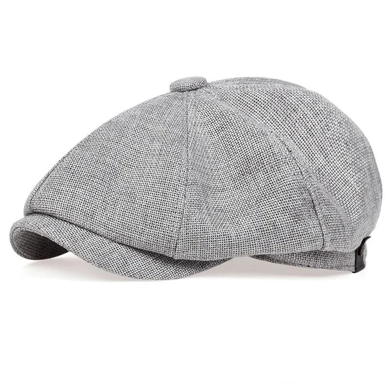 Newsboy Hat Flat Cap Driver Herringbone Tweed Plain Wool Baker Boy Classic Golf