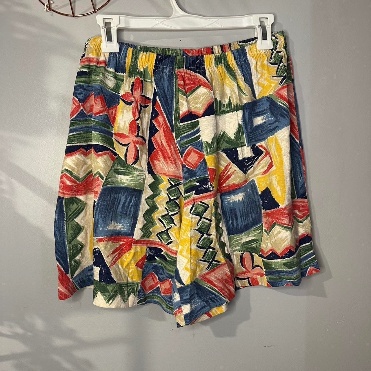 Vintage YS Sport by Youngstuff Abstract Geometric Shorts Multi-Color Womens M