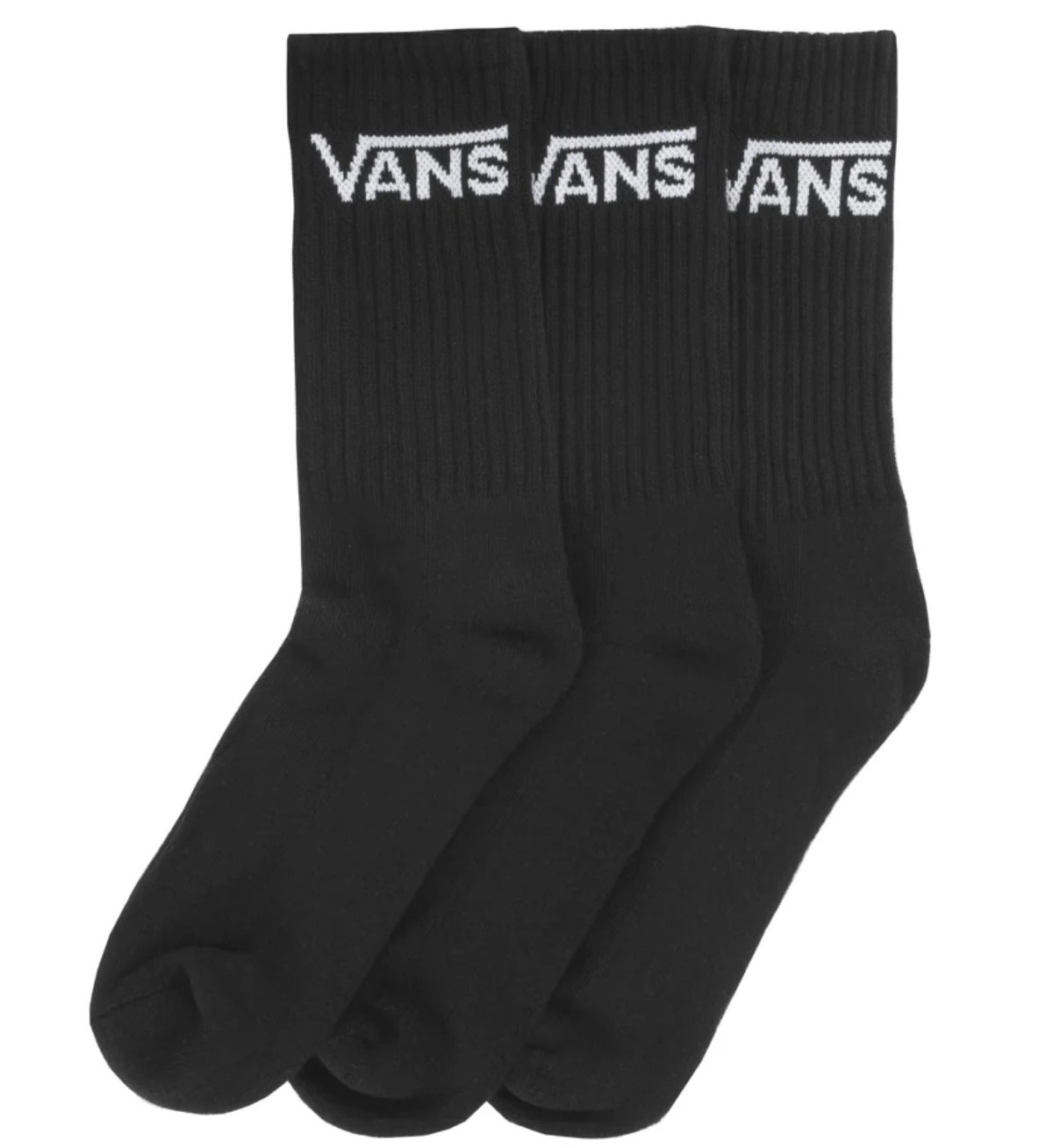 Vans Classic Crew Socks 3 Pack Mid Calf Cotton Blend Mashine Washable