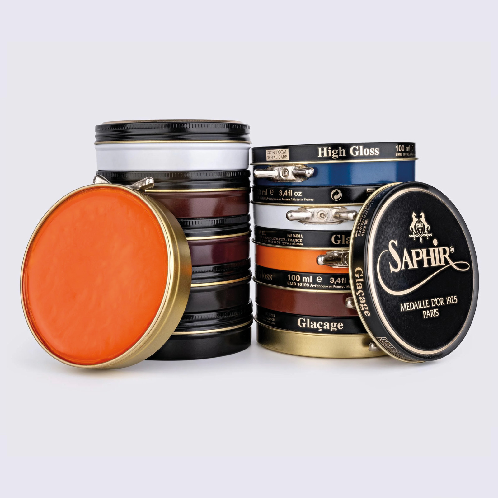 Saphir Medaille D’or Pate De Luxe Shoe Polish, 100 ml