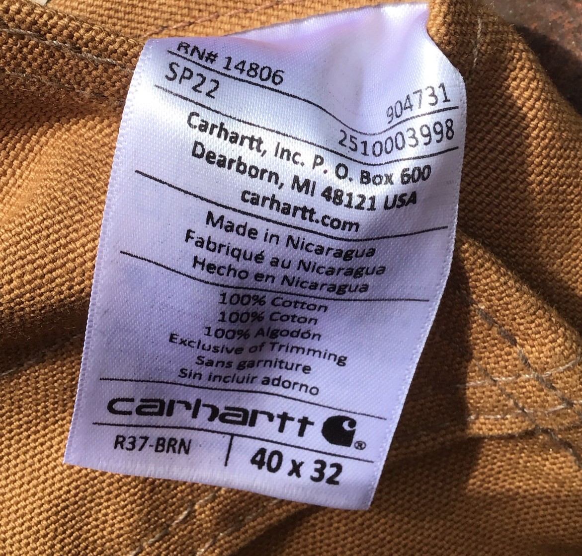 Carhartt R37 BRN Duck Zip to Thigh Bib Overalls Unlined Size 40 X 32 NEW NOS