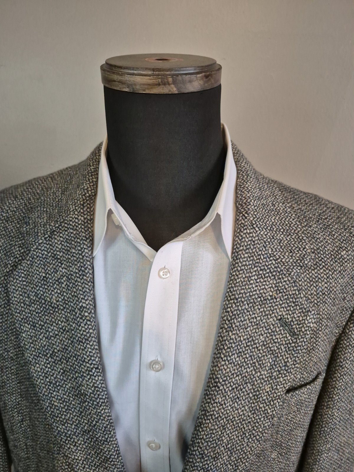 🇺🇸 Vtg Executive Collection Mens Sports Coat 43R Gray 2 Button Tweed