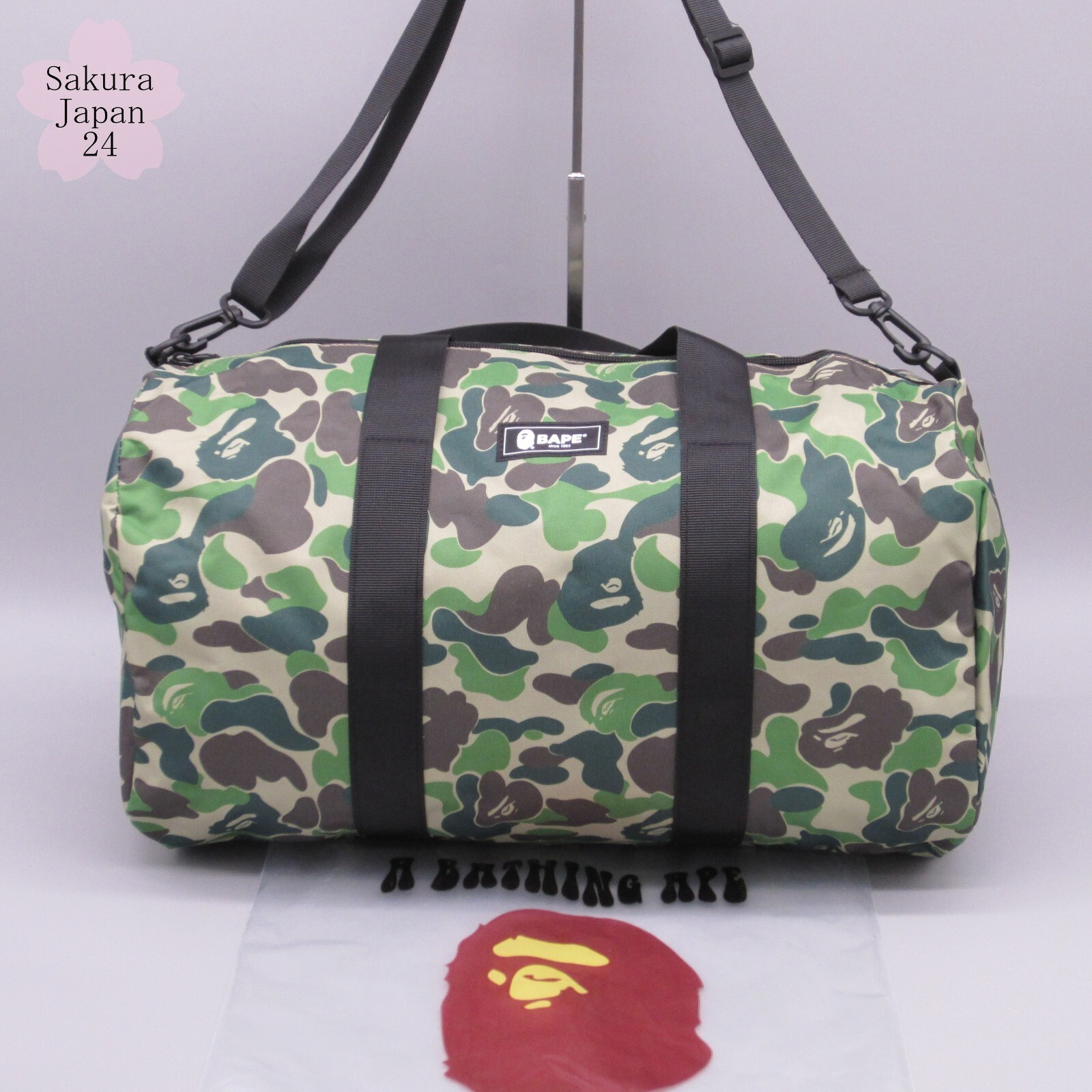 BAPE A Bathing Ape Duffle Bag Hand Bag Camo Green 2020 Spring Magazine Free Gift