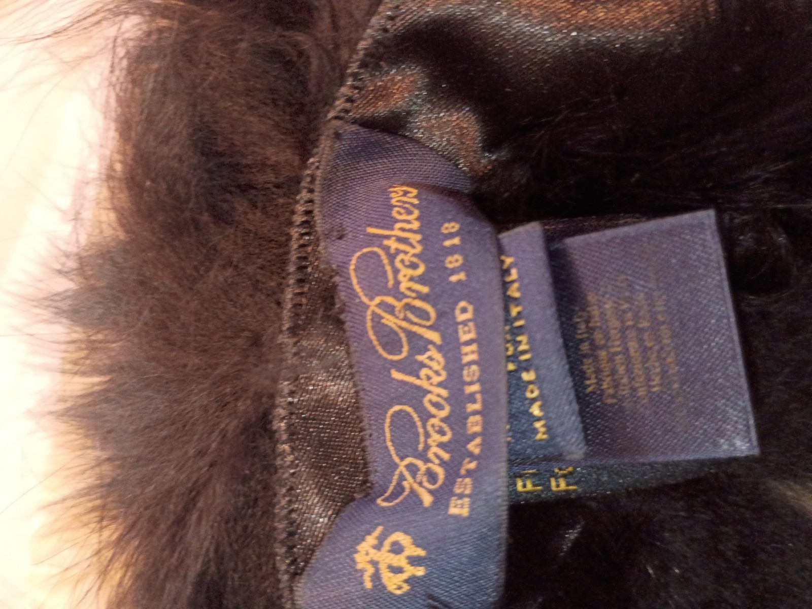 NWT Brooks Brothers Blue Fox Fur Scarf
