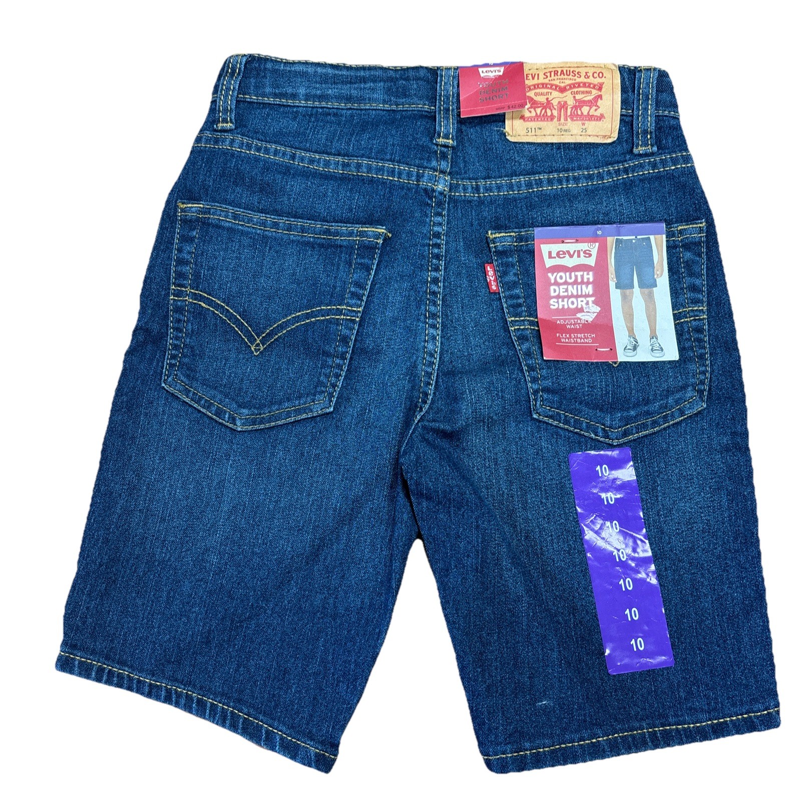 Levi’s Boy’s Youth Demi Short Adjustable Waistband Size 10
