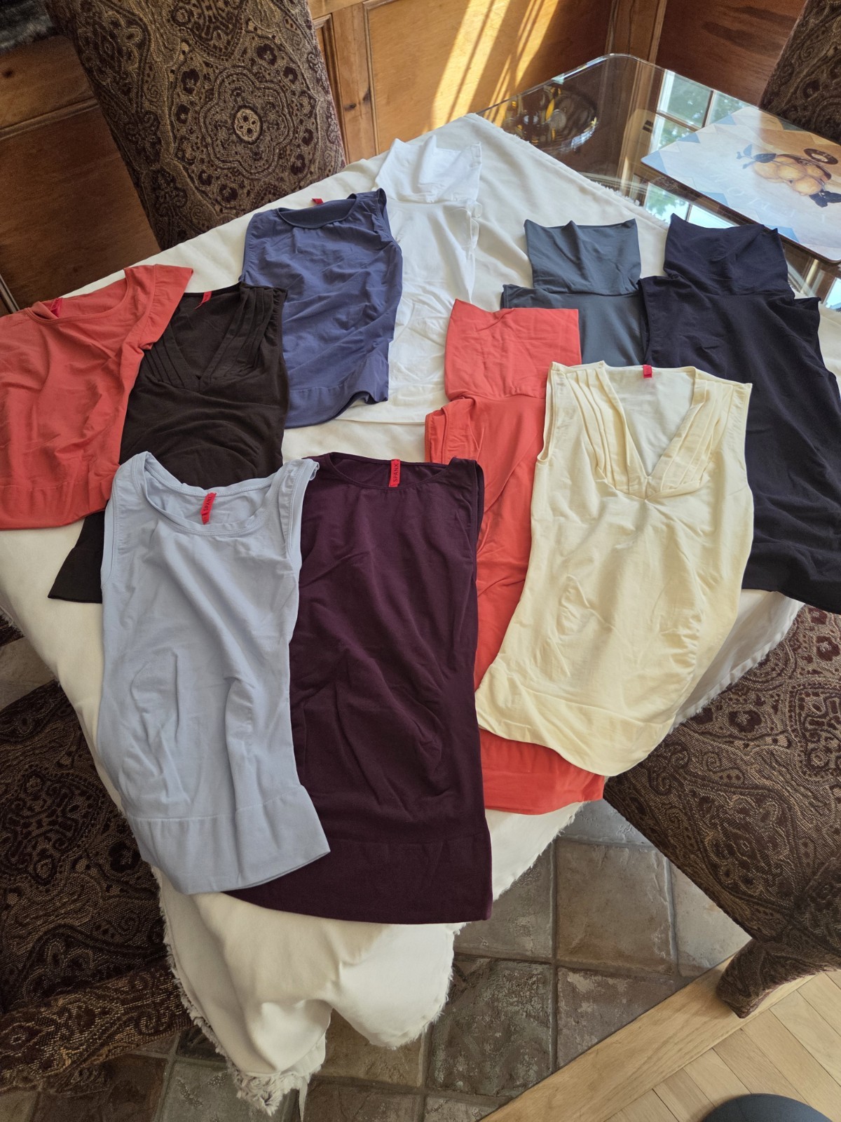 Lot of TEN (10!) Spanx Lightweight Stretch Tops Color & Style Variety Medium