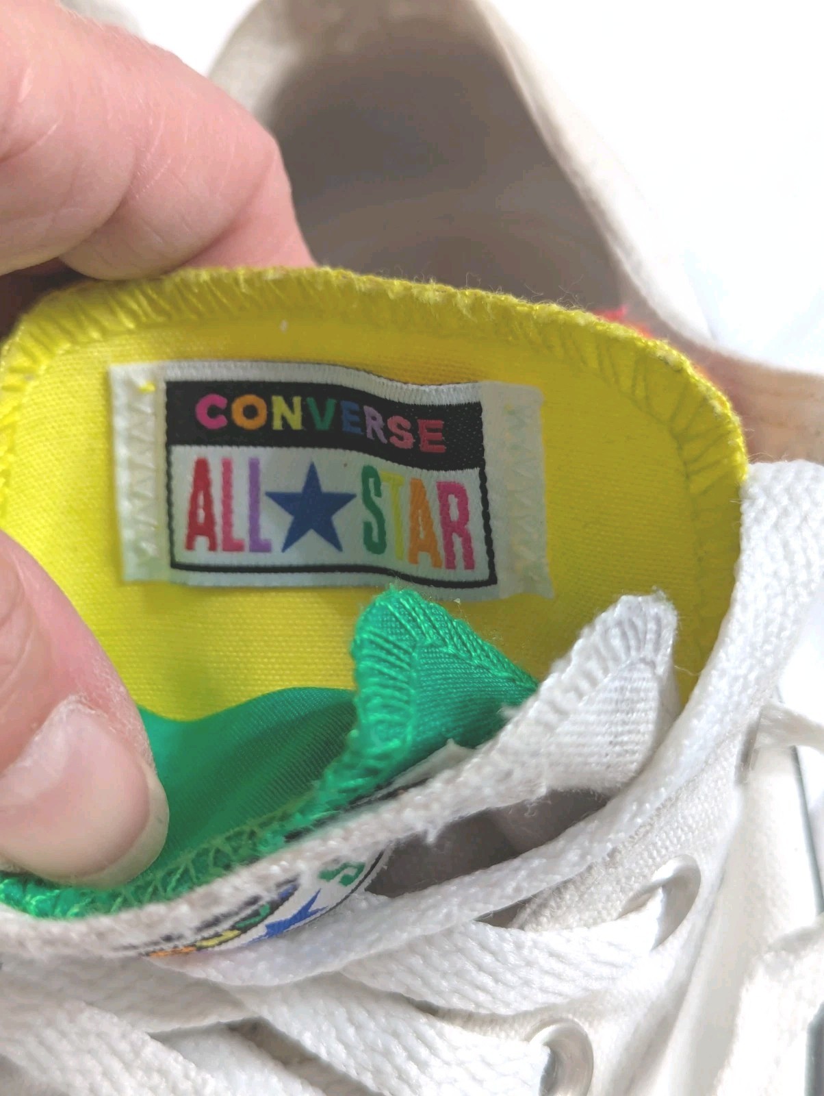Sneakers Converse All Stars RAINBOW TONGUES Low Top Unisex Shoes Sz W8 M6 Pride