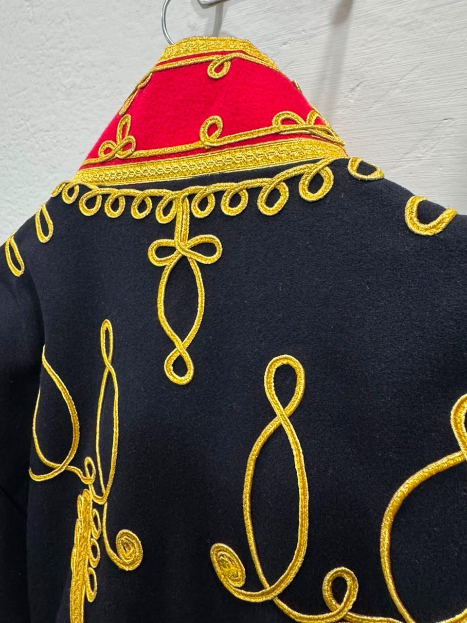 Black Hussar Military Band Jacket Gold Braid Napoleonic Parade Uniform Coat Slim