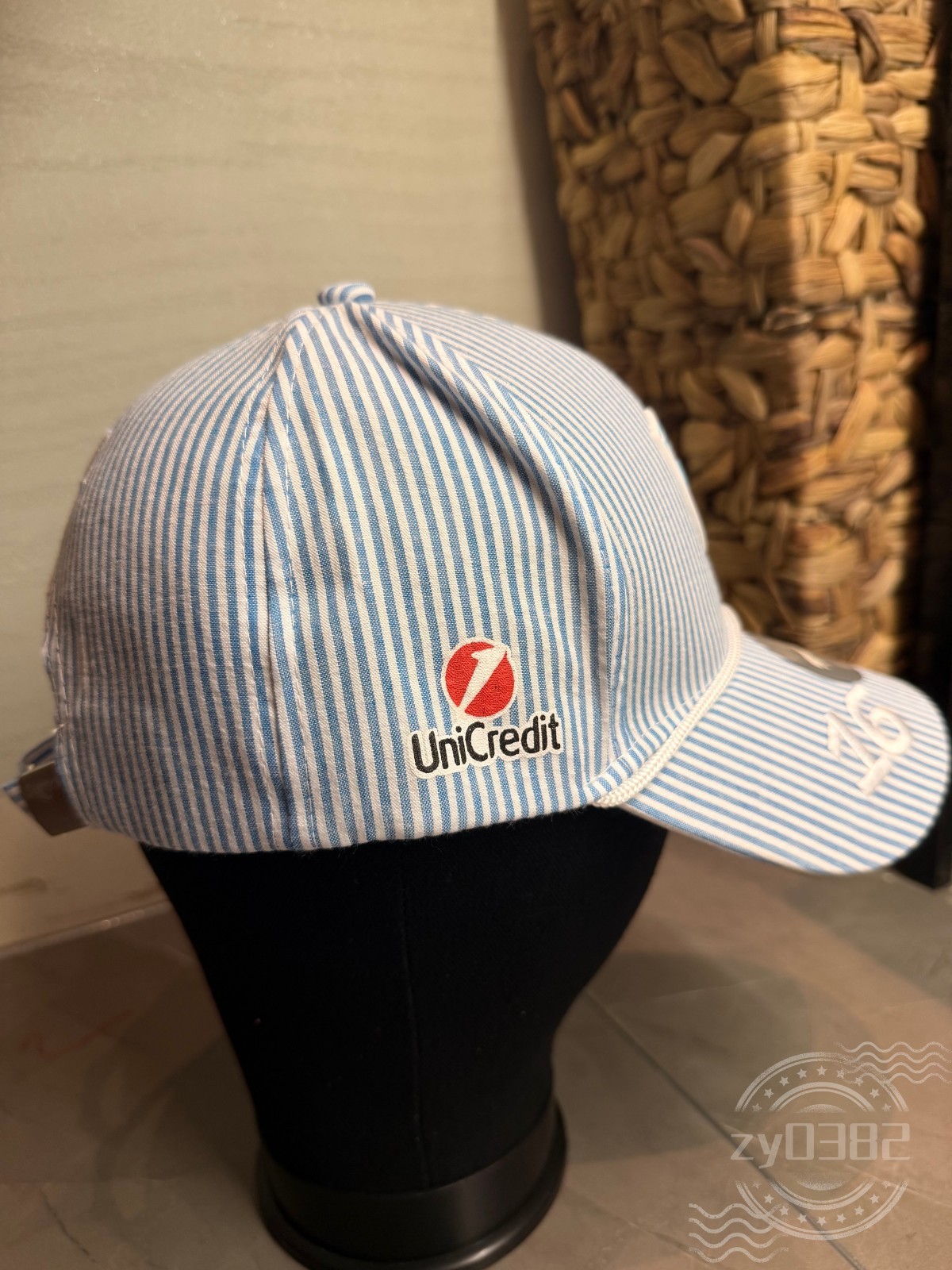 Ferrari Men’s Adult Sports Casual Adjustable Blue Striped Baseball Cap Hat