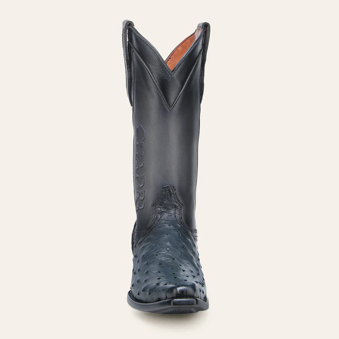 1B2TA1 – Cuadra blue dress cowboy ostrich leather boots for men