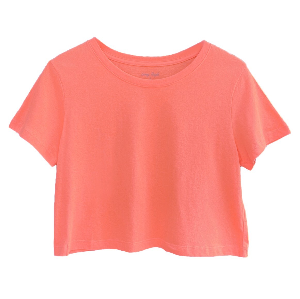 Women’s Loose Fit Crop Tops Round Neck Short Sleeve Casual 100% Cotton T-Shirts