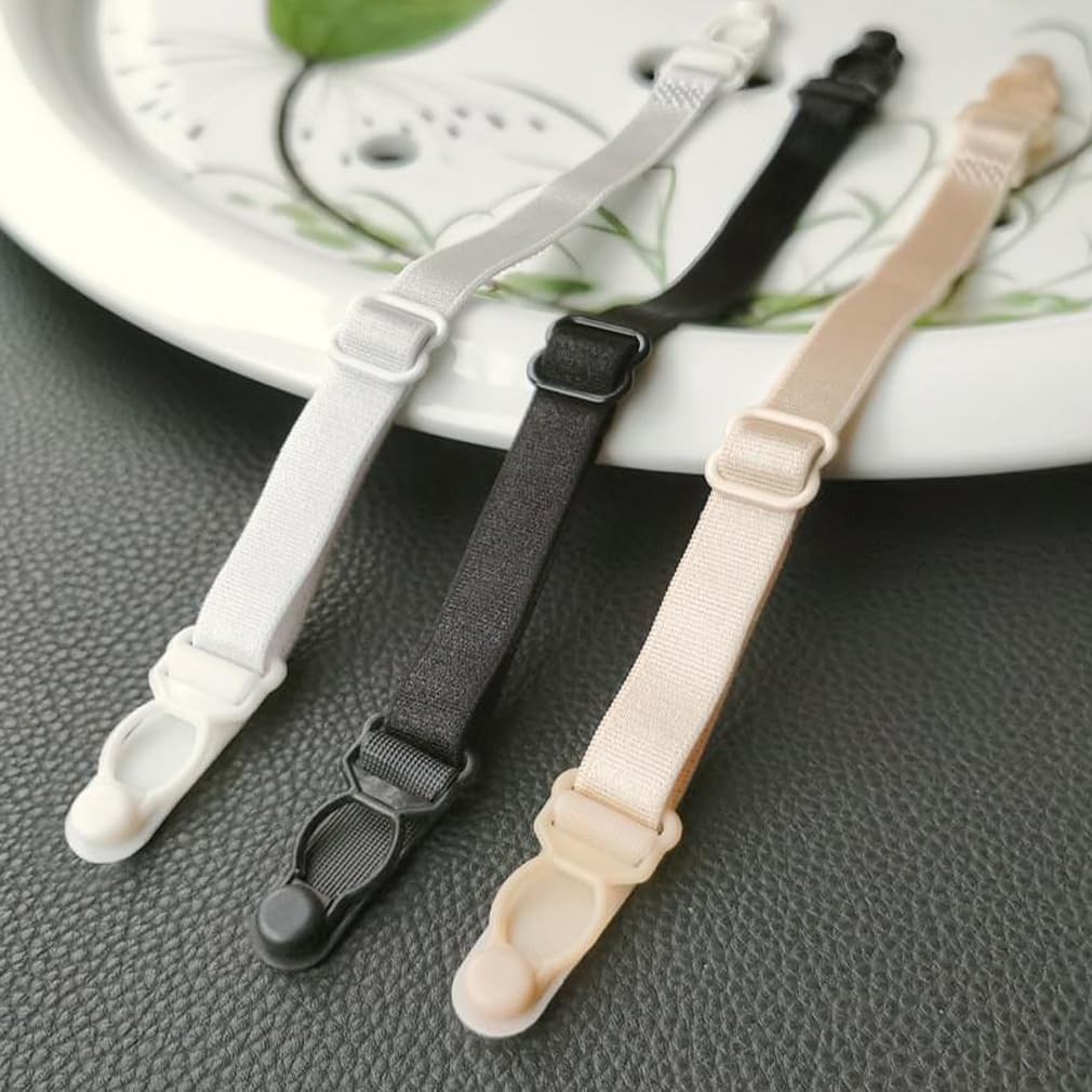 Women’s Bra Strap Clips Non-Slip Bra Strap Holder, 3 Pieces