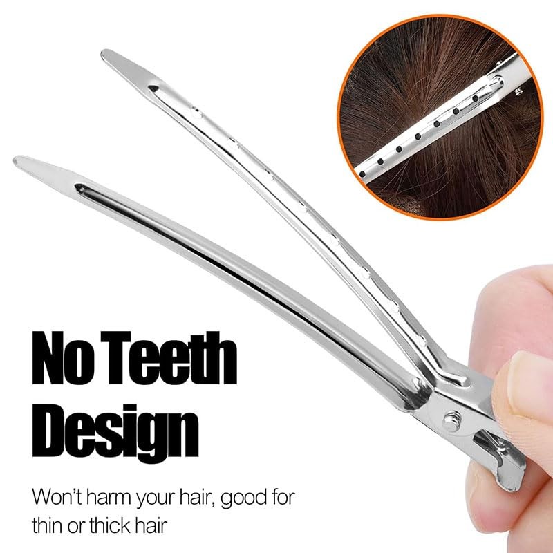 500x Silver Metal Duck Bill Hair Clips for Women -Hair Styling,Hair Coloring LOT