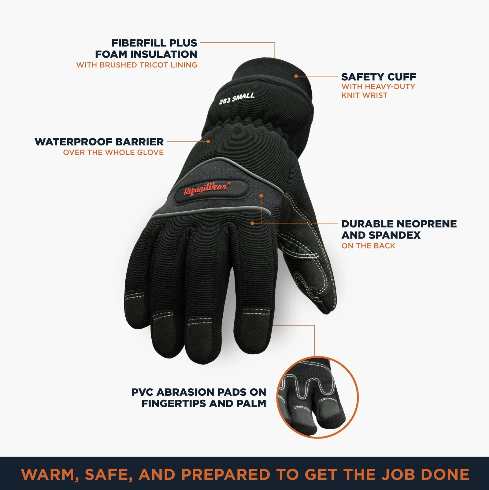 RefrigiWear Waterproof Abrasion Safety Glove – Durable, Warm Hand Protection