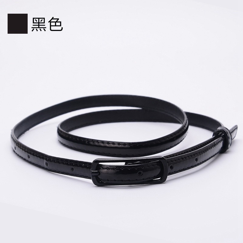 Thin Belt Ladies Decoration Leather Candy Color Belt Dazzling Color Patent
