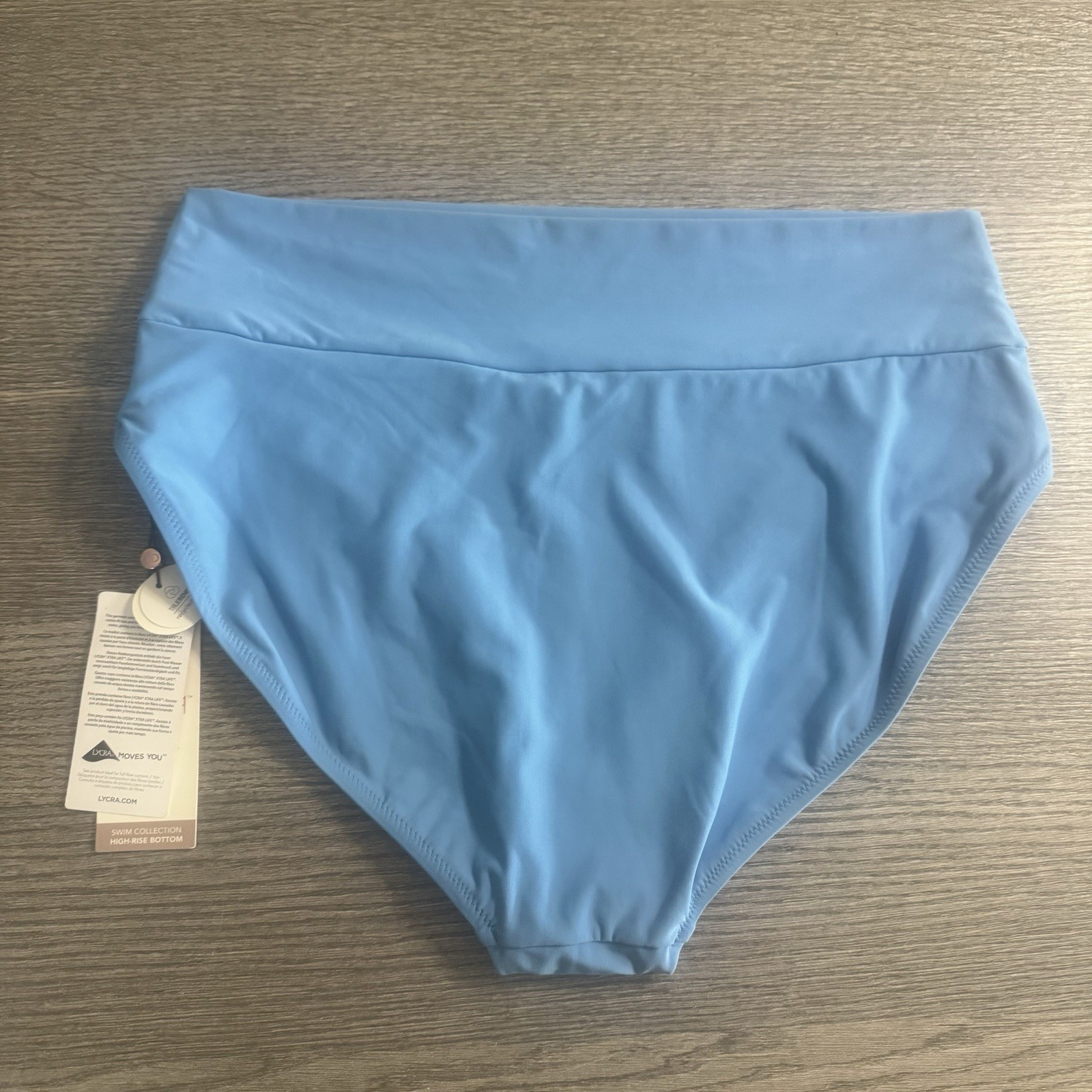 CALIA Women’s Wide Banded High Rise Swim Bottoms Size Large Tranquil Blue