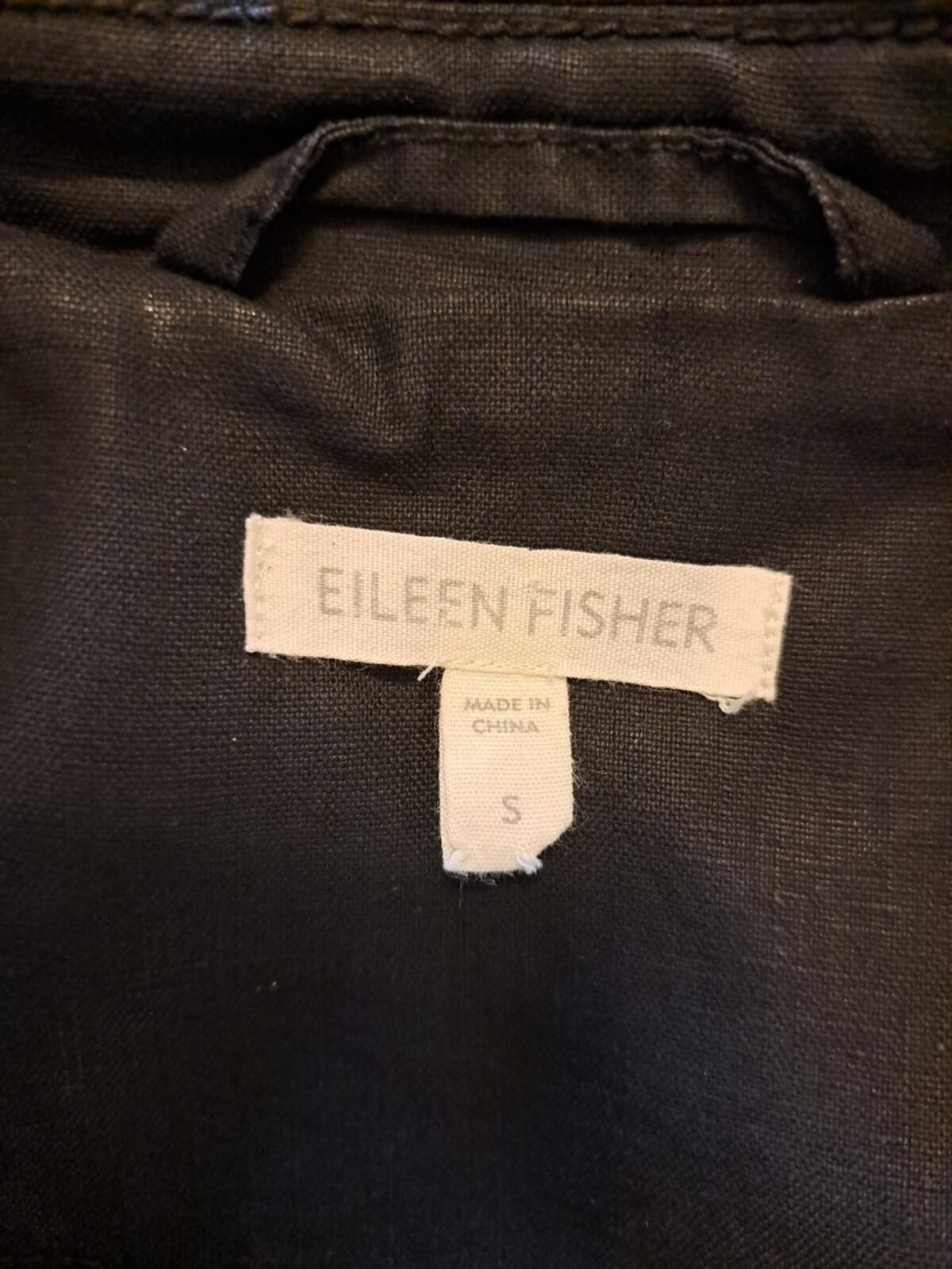 EILEEN FISHER 100% LINEN UNLINED JACKET SIZE S EUC Returns Accepted