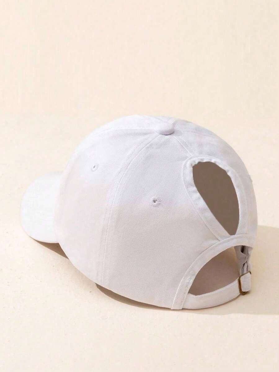 Distressed Baseball Cap Ponytail Unstructured Dad Hat Washed Y2K Anti-UV
