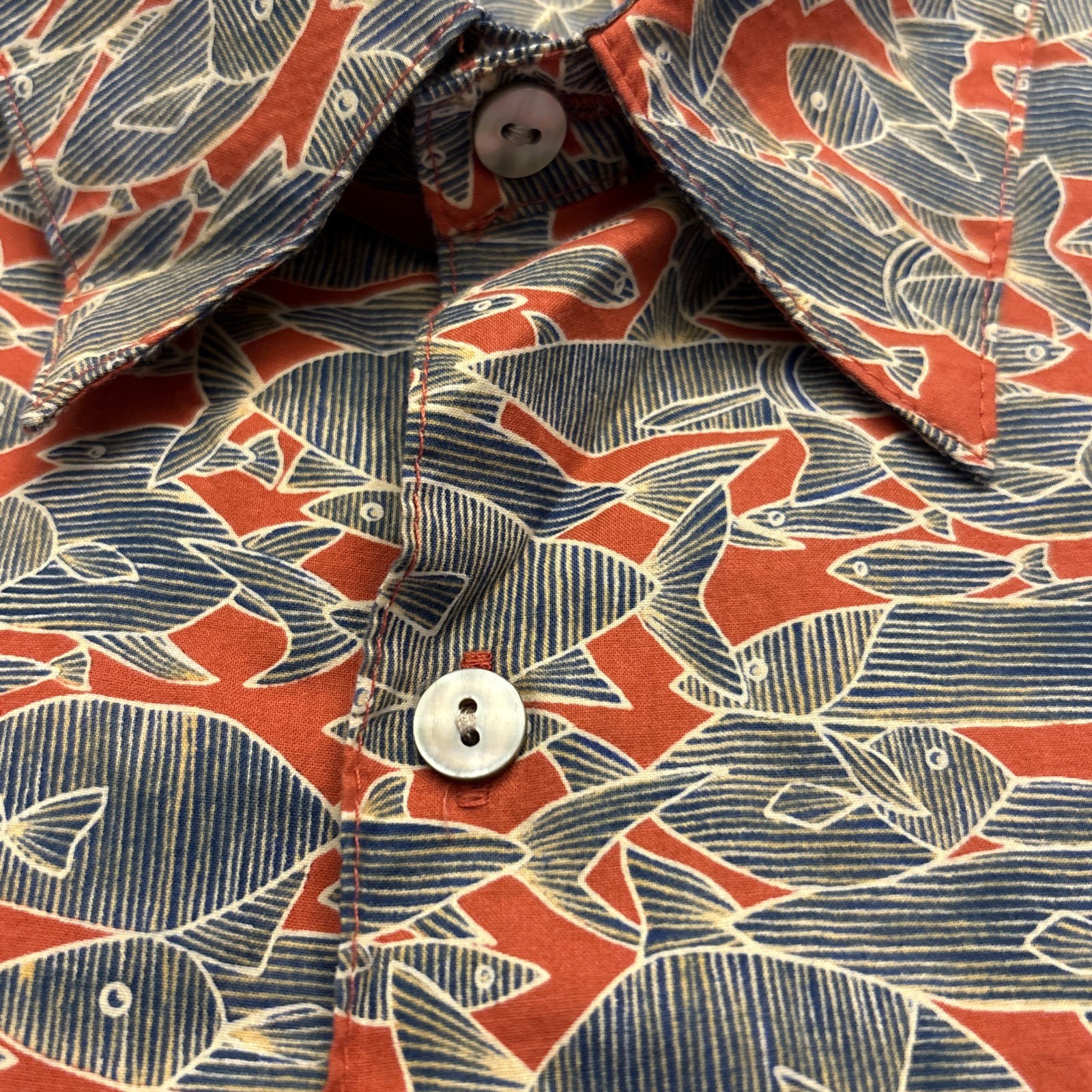 Tori Richard Honolulu Fish Hawaiian Shirt XL Resort Tropical Cotton SS Lightwt