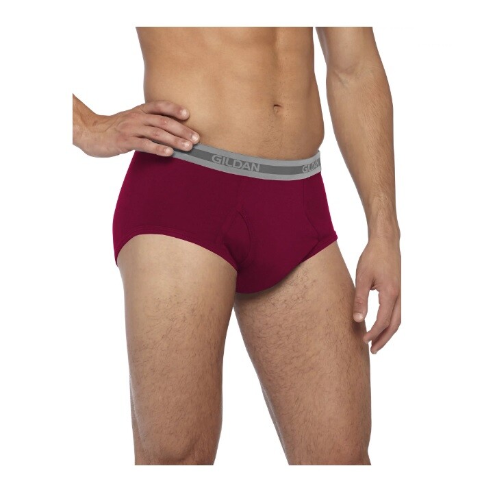 Gildan Men’s 6PK Premium Cotton Comfort Color Briefs w/ Plush Waistband SM – 2X