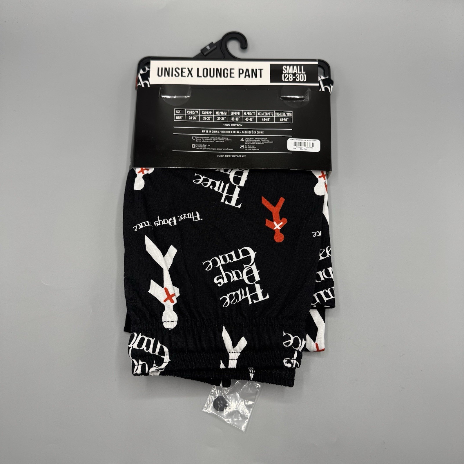 Three Days Grace All Over Print Pajama Pants SMALL 28-30 New