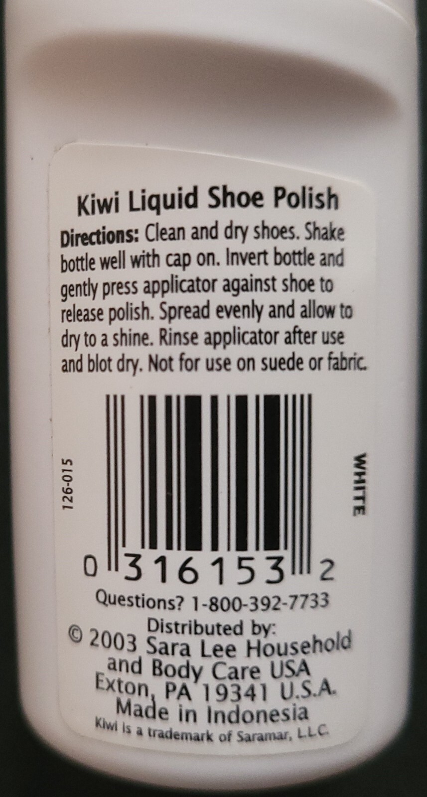 Kiwi Liquid Shoe Polish Polishes White Whitener w Applicator Travel Size 1 oz